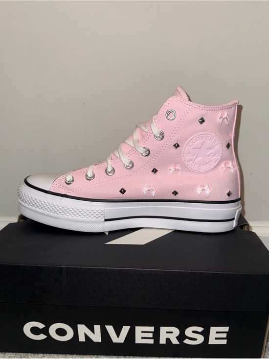 Converse Shoes - Converse Chuck Taylor All Star High Top Sneakers in Light Pink with Stud Accents